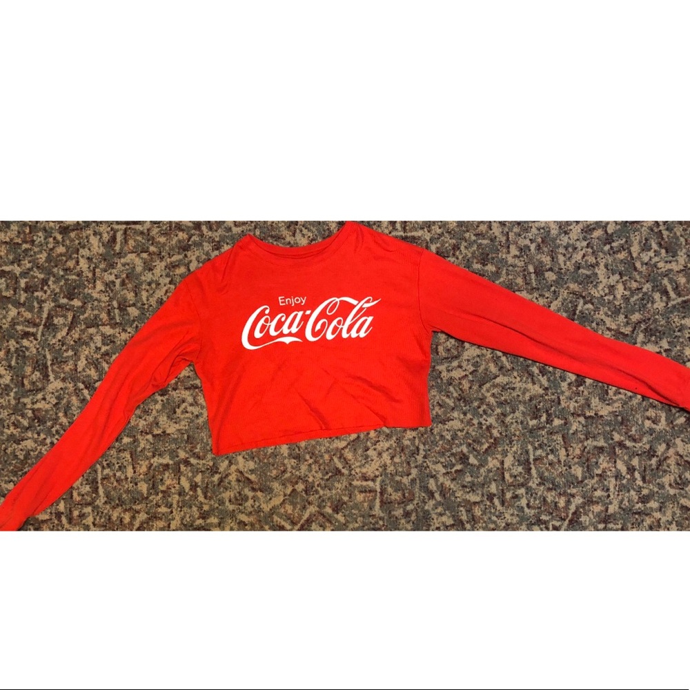 Coca-cola long sleeve crop top